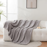 Soft & Fluffy Fleece Throw Blanket Perfect for Sofa Couch Chair Bed Living Room & Bedroom Gray