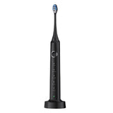 5-Mode Electric Toothbrush with Timer Travel Sonic Toothbrush with 6 Replacement Heads Black