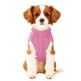 Puppy Dog Winter Sweater Knitted Jumper for Small Dogs Pink