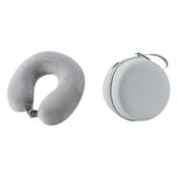 Travel Neck Pillow Memory Foam U Shaped Pillow for Flights Road Trips Office Gray