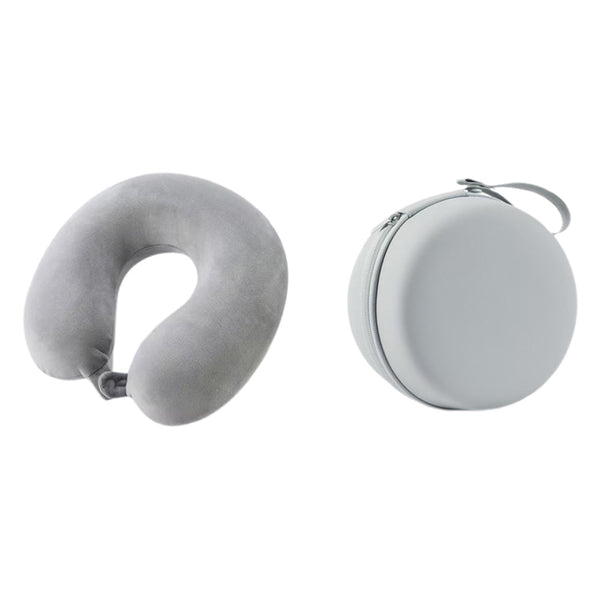 Travel Neck Pillow Memory Foam U Shaped Pillow for Flights Road Trips Office Gray
