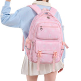 3 PCS Girls School Backpack Set with Lunch Bag Pencil Case Pink