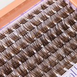 Lash Clusters Natural Lash Extensions Wispy Eyelash Clusters for Light Hair Dark Brown&Black