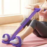 8-Tube Adjustable Resistance Bands with Pedal Detachable Exercise Bands Resistance Training Equipment for Home Office Yoga Workouts Purple