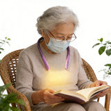 LED Book Light Adjustable Brightness Neck Reading Light Purple