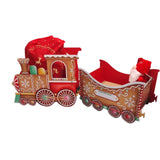 Santa Gift Train Christmas Cardboard Gift Box – Present Holder Home Decoration Style 2