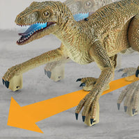 2.4G Remote Control Dinosaur Toy Realistic Walking Dinosaur with Sound Effects Yellow
