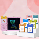Talking Flash Cards Toy with 510 Words and Drawing Tablet for Boys and Girls Pink