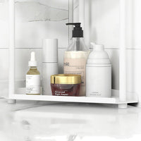 2-Tier Storage Rack – Perfume & Skincare Organizer for Home White
