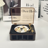 Retro CD Music Player with Bluetooth and FM Radio Multifunctional Home Audio System Brown