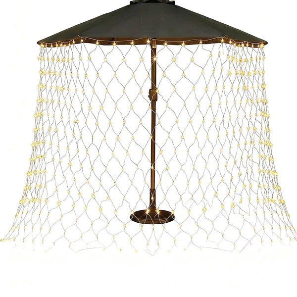 Solar/USB Powered LED Net Mesh Lights – Outdoor Waterproof 3x2m with 192 LEDs and 8 Modes Style 1