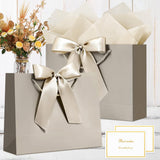 4PCS Gift Bags with Cards and Wrapping Paper for Weddings Parties Champagne