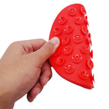 Dog Lick Pad Bath Washing Buddy Suction Grooming Pad Helper Slow Feeder Mat Red