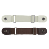 4Pcs Set No Buckle Elastic Belt for Jeans and Pants Adjustable Waistband Tightener with Double Ring Design Stretch Belt Loop Strap Beige andCoffee
