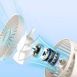 Portable Octopus Stroller Fan with Digital Display and 3 Adjustable Speeds Beige