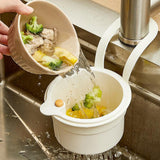 Kitchen Sink Strainer Basket with Faucet Hook – Fruit & Vegetable Stopper White