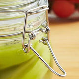 1500ml Clear Glass Airtight Storage Jar with Clamp Lid and Silicone Seal