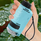 60X-120X Pocket Microscope Portable Handheld Miniscope Blue