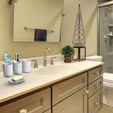 6PCS Bathroom Accessories Set Soap Dispenser Toothbrush Holder White