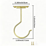 Self Adhesive Banana Hook Under Cabinet Foldable Banana Hanger for Kitchen Gold