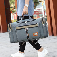 Mens Sports Travel Duffel Bag Large Capacity Gym Bags Luggage Bag Grey