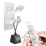 4PCS Self Adhesive Curtain Rod Bracket Universal Plastic Curtain Rod Holders for Bathroom Bedroom Kitchen Transparent