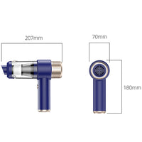 4-in-1 Handheld Car Vacuum Cleaner Portable Cordless Air Duster with LED Light for Car Home Office Blue