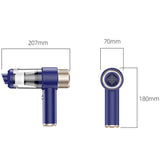 4-in-1 Handheld Car Vacuum Cleaner Portable Cordless Air Duster with LED Light for Car Home Office Blue