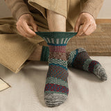 5 Pairs of Vintage Winter Socks Unisex Crew Socks Style 2