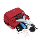 Women Shoulder Handbag Multi-Pocket Crossbody Purse Fashion Satchel Red