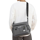 Men’s Multi-Pocket Crossbody Shoulder Bag for Travel and Daily Commuting Gray
