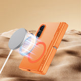 Shock Resistant Phone Case Compatible With Galaxy Z Fold 8 with Screen Protector Orange