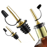 12Pcs Liquor Pour Spout With Dust Caps - Bottle Pourers for Alcohol Gold