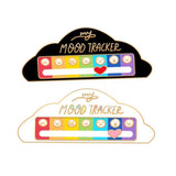 2 Pcs Mood Expression Lapel Pins Adjustable Emotion Badge Pins with Sliding Indicator Style 2