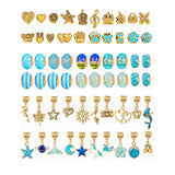 66 Pcs Kids DIY Bracelet Charm Making Kit Jewelry Making Supplies Blue