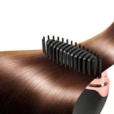 Mini Hair Straightener Rechargeable Portable Hair Straightener Brush Black