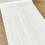 Border Peel &Stick Wood Grain Wallpaper Border Removable Waterproof Bathroom Sticker White