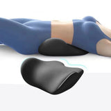 Lumbar Support Sleeping Pillow Memory Foam Cushion Waist Support for Side and Back Sleepers Black