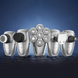 7-Head Razor Set LED Display Shaver with 5 Detachable Head for Smooth Shaving and Grooming