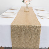 High Density Sequin Runner for Wedding Party Holiday Table Decor Gold