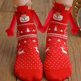 3 Pairs of Christmas Hands Holding Socks with Magnetic Hands for Couples Bestie Style 1