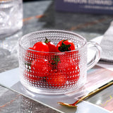 2 PCS Vintage Embossed Coffee Mugs with Lid and Spoon for Tea Milk Style 2
