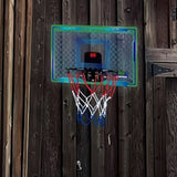 Indoor Lighted Basketball Hoop Mini Over The Door Basketball Hoops with 2 Basketball for Kids Green