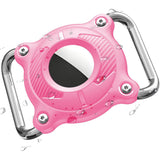 2Pcs Protective Case for Apple AirTag 1st/2nd Gen Water Resistant Hard Shell Holder Cover for Pet Collar Keychain Bag Pink
