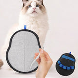 Five Finger Pet Hair Removal Glove Reusable Electrostatic Grooming Mitt for Pet - Blue