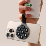 Suction Cup Phone Case Mount Magnetic Phone Grip Holder Stand for Selfies Videos Recording Black