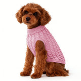 Puppy Dog Winter Sweater Knitted Jumper for Small Dogs Pink