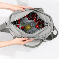 11L Large Insulated Lunch Bag – Thermal Lunch Box Leakproof Cooler Tote for Work Grey