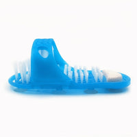 Pair of Exfoliating Shower Slippers Foot Cleaning Scrubber Bathroom Massager Sandals White