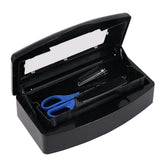 ABS Nail Tool Cleaning Soaking Box with Lift Up Filter Tray Black